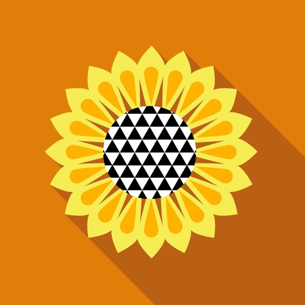 向日葵图标平面样式图片下载