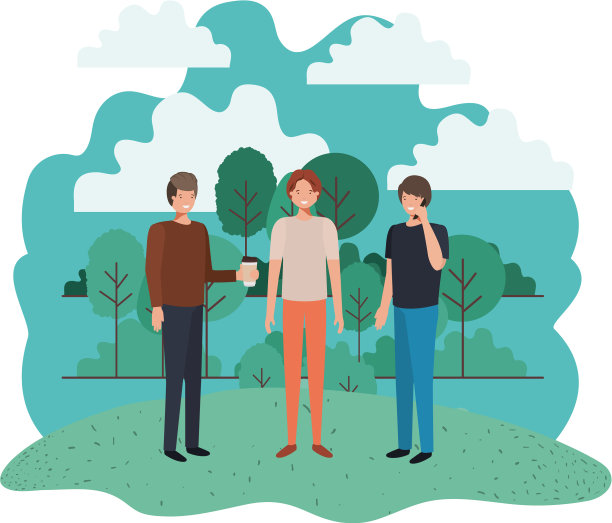 男人在景观化身的角色图片下载