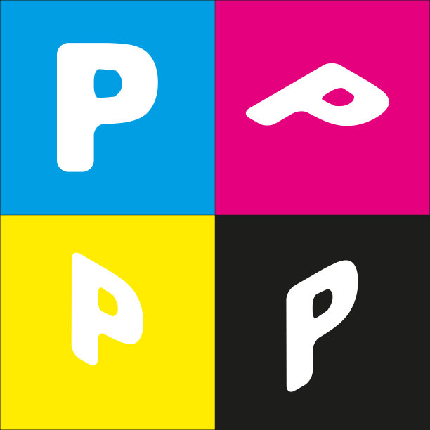 字母P符号设计模板元素图片下载