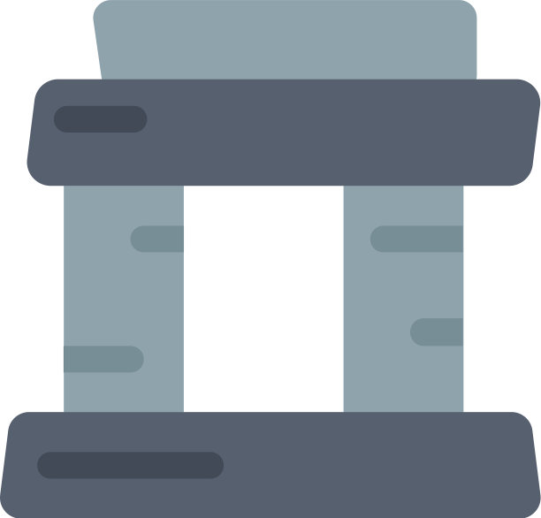 地标巴黎塔平面颜色图标图标横幅图片下载