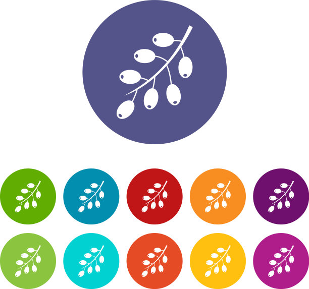 Barberry分支图标设置为平面图片下载