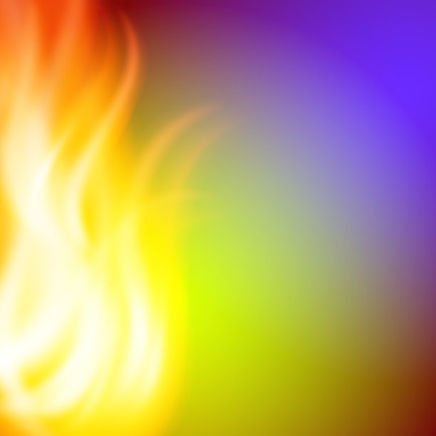 抽象的绿色紫色的火背景为您图片下载