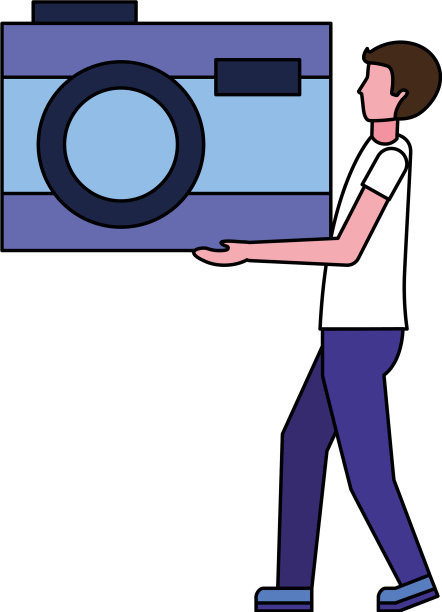 手持摄影器材的男子图片下载