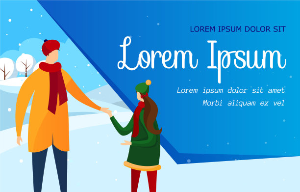 父亲和女儿走在冬天的背景图片下载