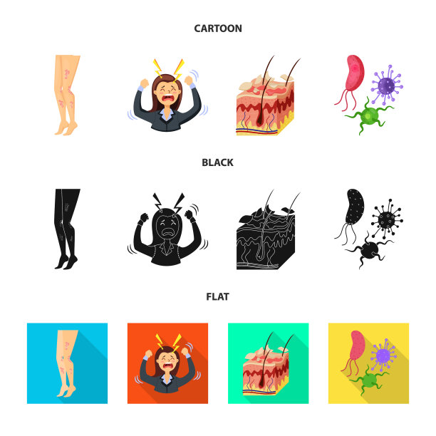 隔离对象医疗和疼痛符号集图片下载