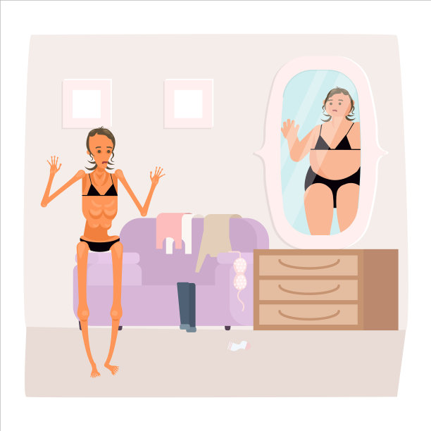 厌食症或贪食症的概念图片下载