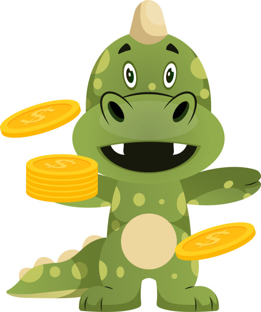 青龙在白色的背景上持有硬币图片下载