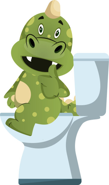 绿龙正坐在马桶座上图片下载