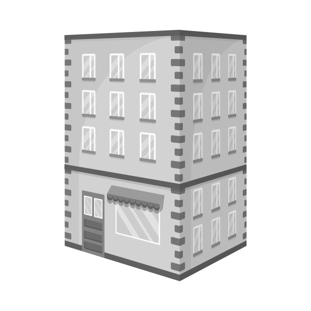 图书馆和房屋标志集图片下载