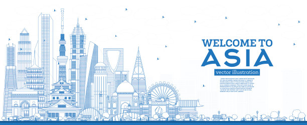 欢迎来到亚洲蓝色天际线图片下载