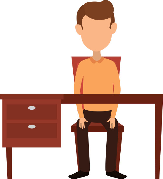 年轻人的头像在桌子人物图片下载