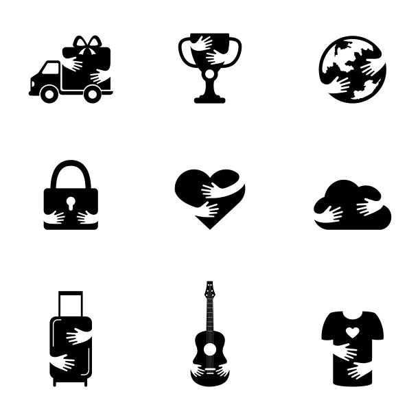 负空间图标设置为各种主题图片下载