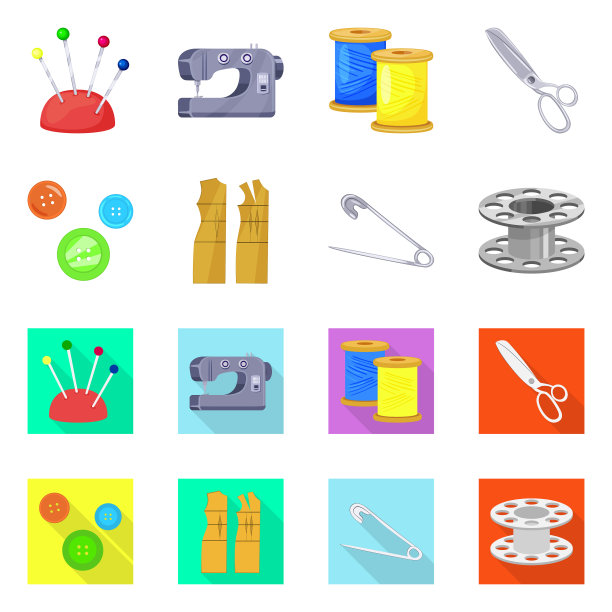 孤立物体工艺和手工艺品标志集图片下载