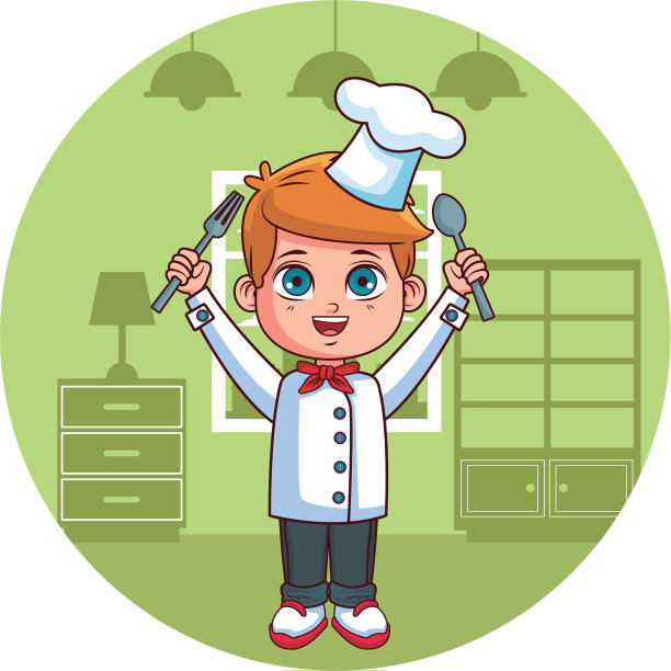 可爱厨师长卡通图片下载