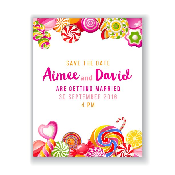 保存日期背景糖果图片下载