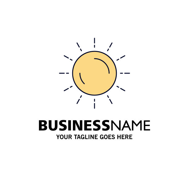 太阳天气日落日出夏天平坦的颜色图标图片下载