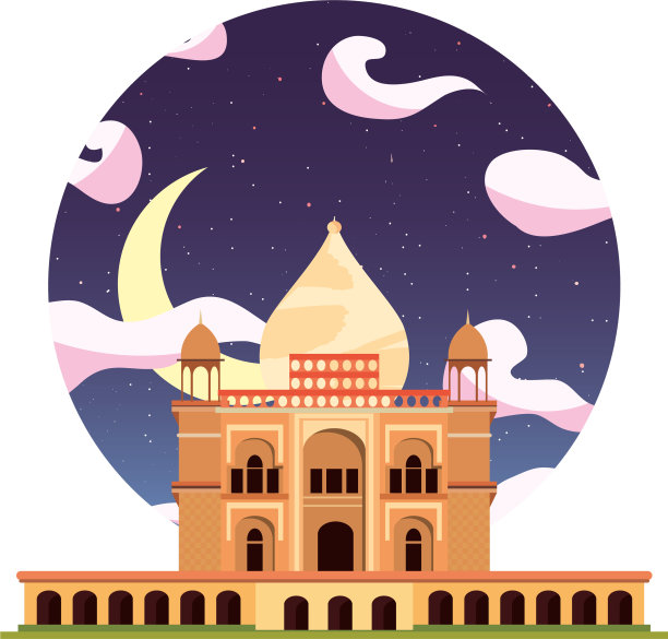 印度德里市的泰姬陵寺庙图片下载