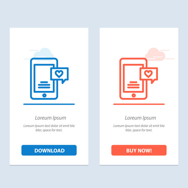 手机聊天泡爱聊天蓝和红图片下载