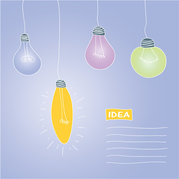 明信片上装有不同类型的灯图片下载