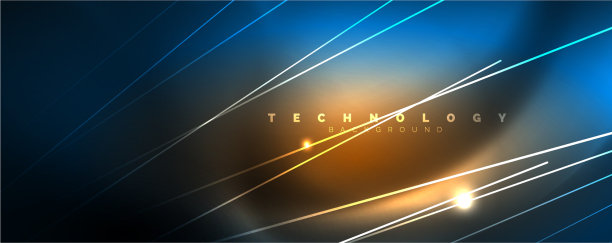 霓虹蓝色发光线魔术能量空间光图片下载