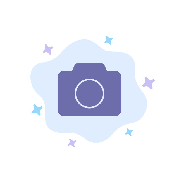 相机图像基本UI蓝色图标上的抽象云图片下载