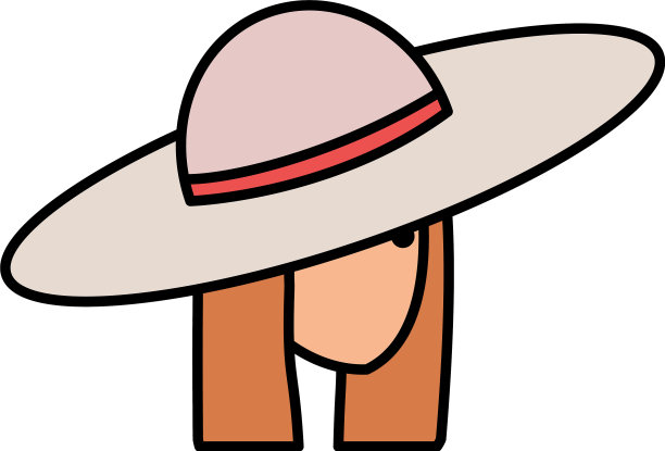 女游客戴着夏天的帽子图片下载