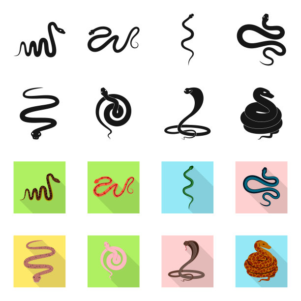 隔离物体哺乳动物和危险标志集图片下载