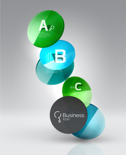 在3d空间中带有文本的闪亮圆图片下载