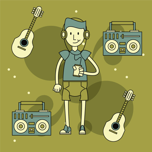 酷酷的潮人卡通图片下载