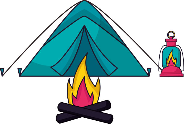 夏季露营的概念图片下载