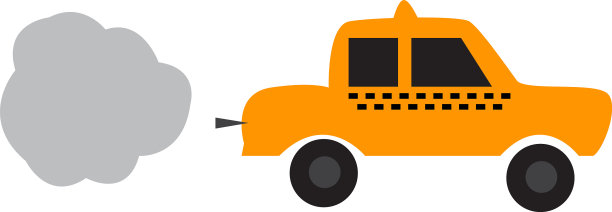 出租车排放污染或颜色图片下载