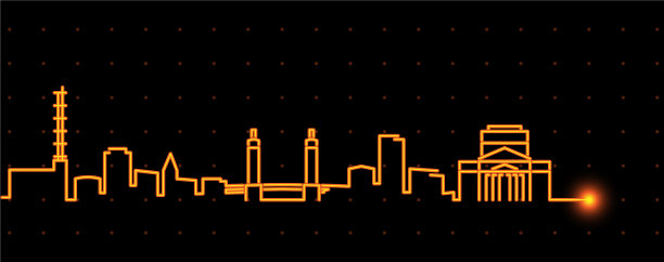 杜伊斯堡轻条纹天际线轮廓图片下载