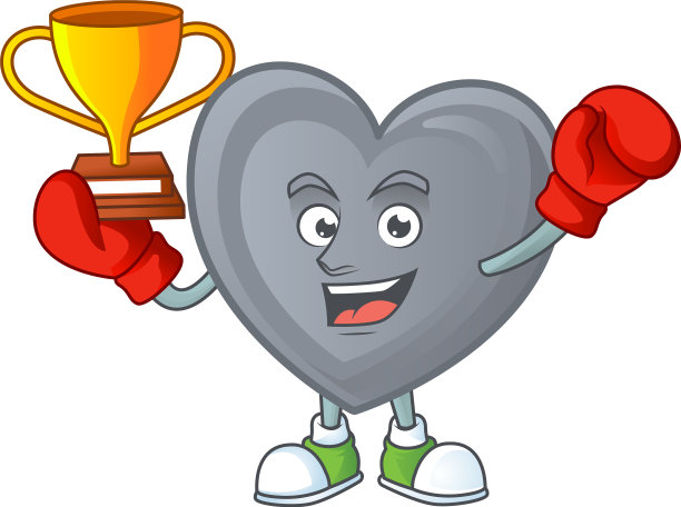 神奇的拳击冠军灰色的爱在吉祥物图片下载