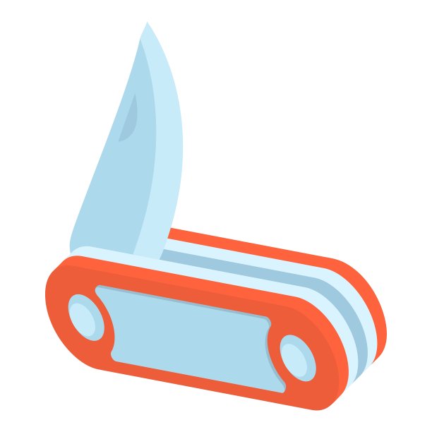 红色铅笔刀图标等距3d风格图片下载