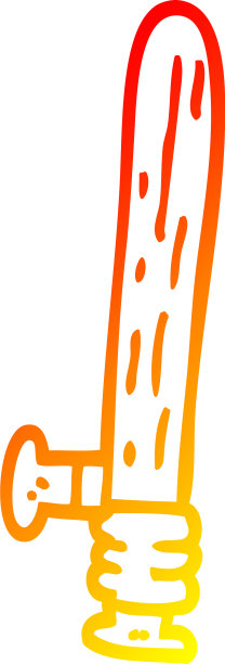 暖色调渐变线条画卡通木图片下载