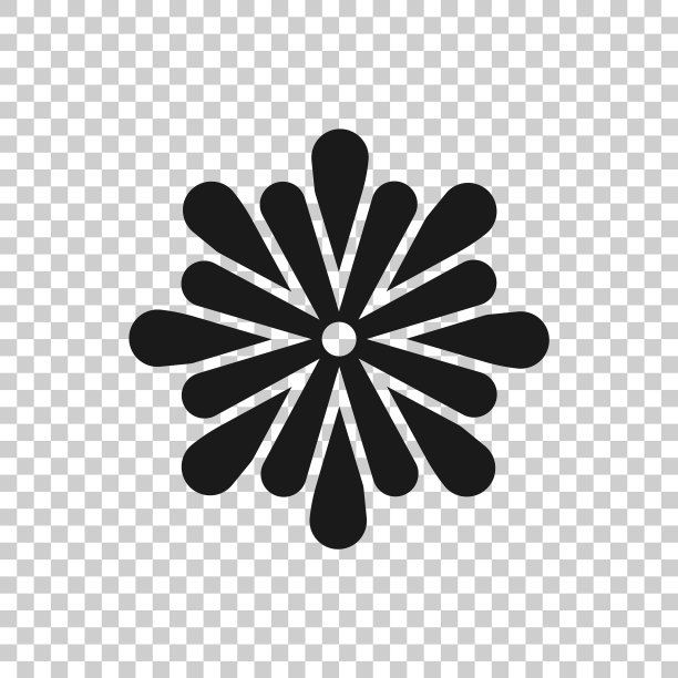 花叶图标在透明风格木兰图片下载