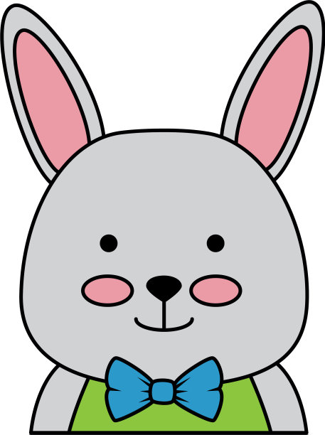 可爱的兔子角色图标图片下载