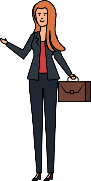 具有投资组合性格的年轻女商人图片下载