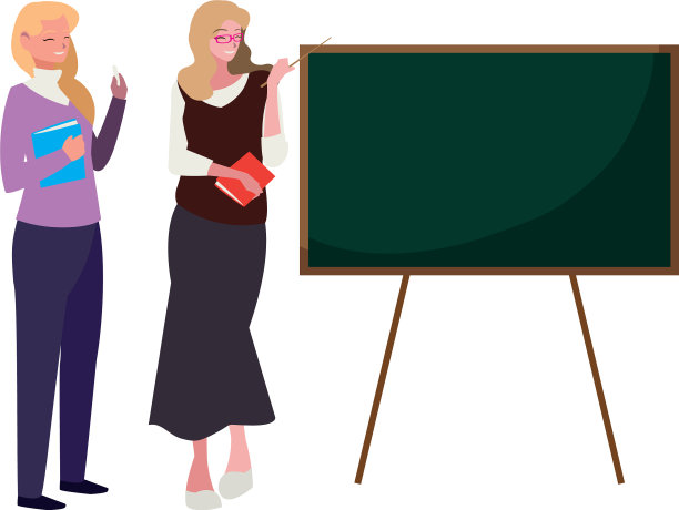 女教师与教科书和图片下载