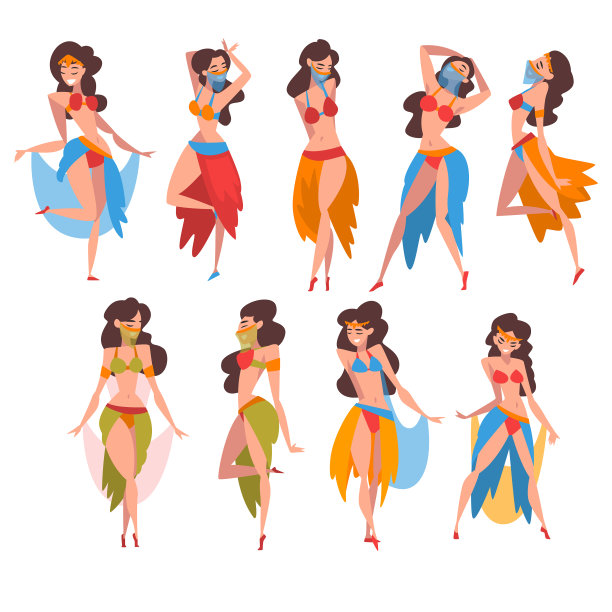 美丽的东方女孩跳肚皮舞图片下载