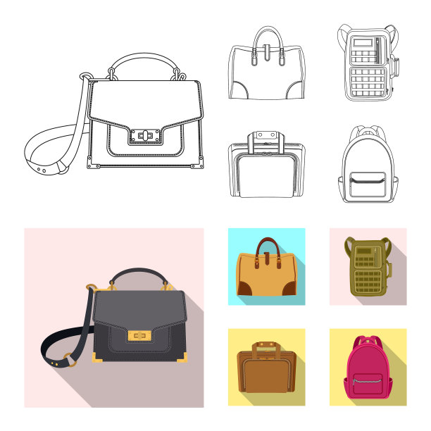 设计手提箱和行李符号图片下载