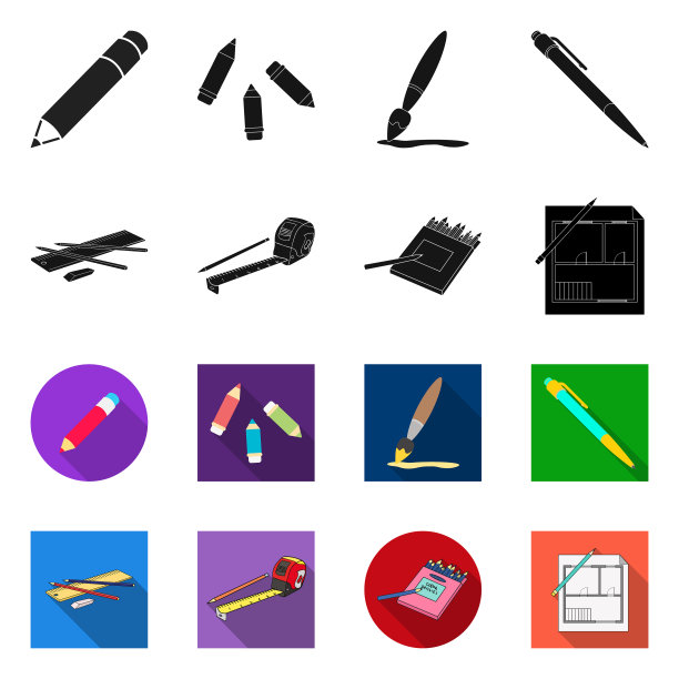 铅笔和锐化符号图片下载