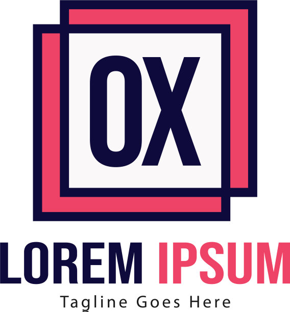 最初的牛标志模板与现代框架图片下载