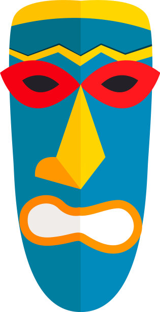 非洲蓝色面具或颜色图片下载