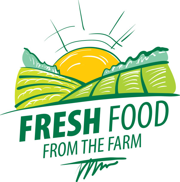 标识来自农场的新鲜食物图片下载