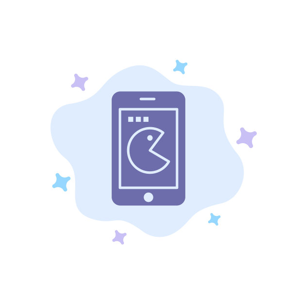 购买手机硬件上抽象的蓝色图标图片下载