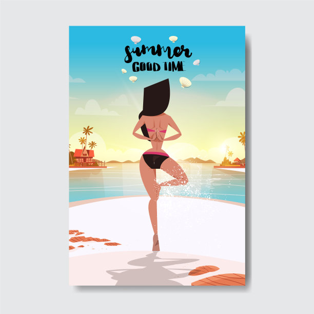 夏天瑜伽后视图女人做运动放松图片下载