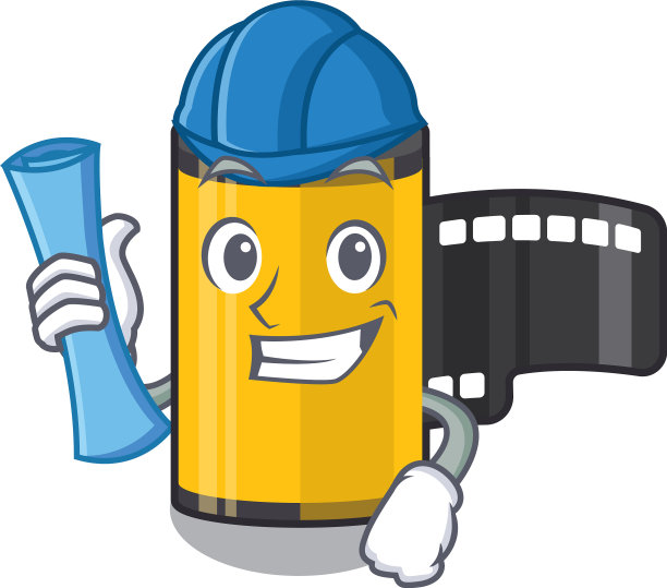 建筑师相机滚动孤立与性格图片下载