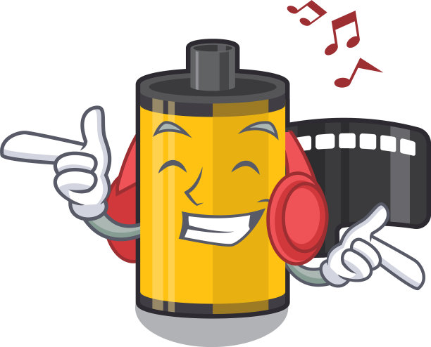 听音乐的相机上面滚动着木制卡通图片下载