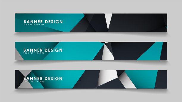 带有几何背景的抽象横幅图片下载